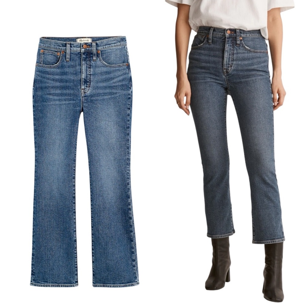 Madewell Cali Demi-Boot Jeans in Glenside Wash Blue Denim Women’s Size 28 - Picture 17 of 17